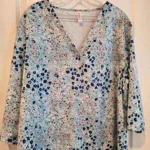 Zoolucky 3/4 Bell Sleeve Floral Blouse